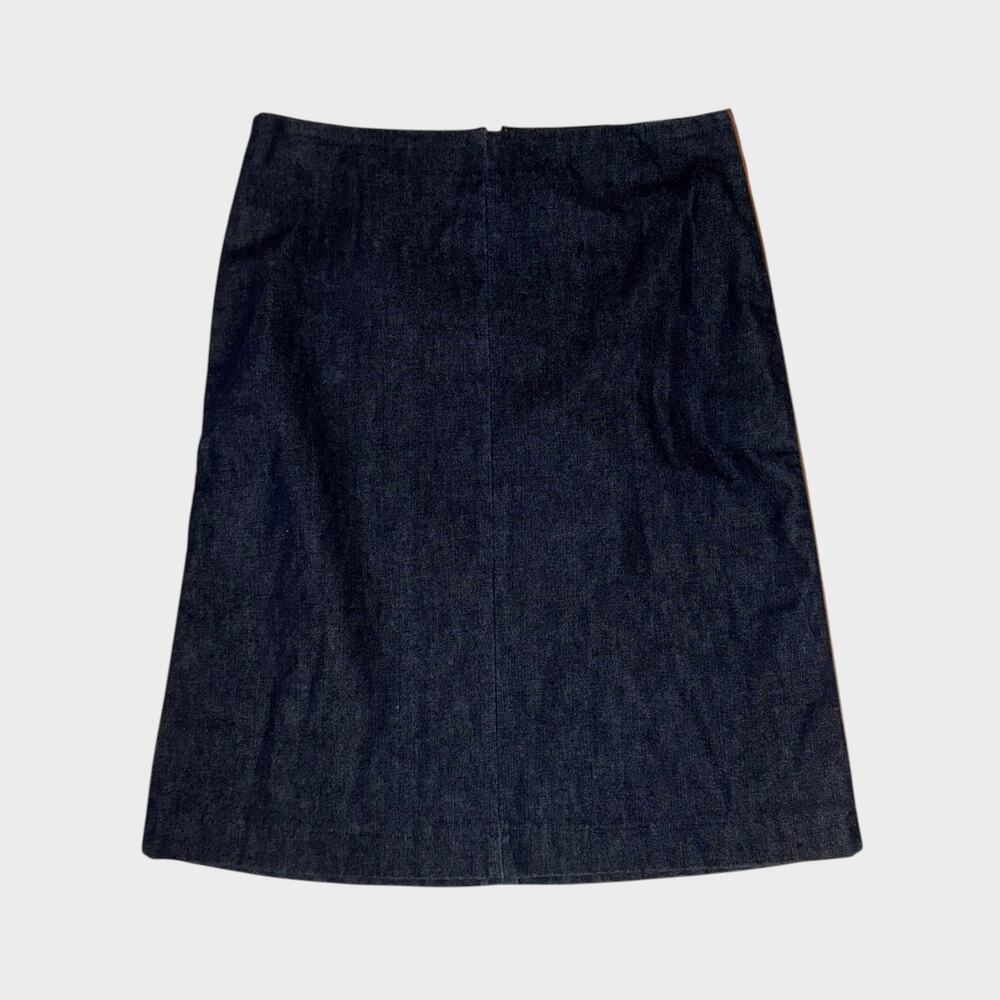 GAP Size 8 Blue Denim 100% Cotton Belted Skirt